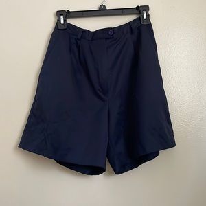 Womens navy high waisted shorts